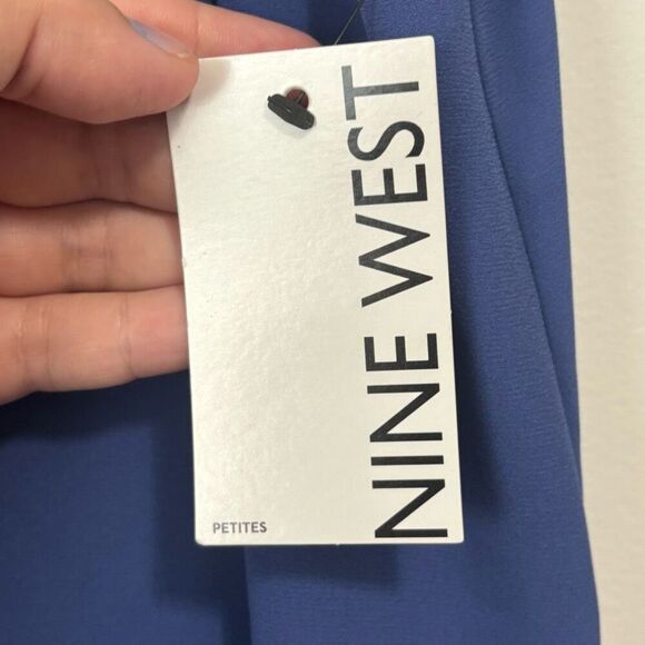 Nine West Blue Career Business casual Shell Top NWT Petite XS - Picture 4 of 6